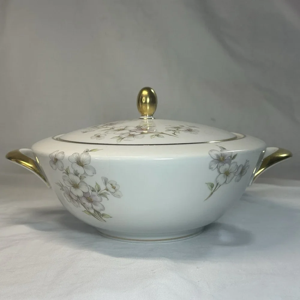 Tirschenreuth Bavaria Dogwood Round Covered Vegetable Tureen‎ Pasco 1147 Germany