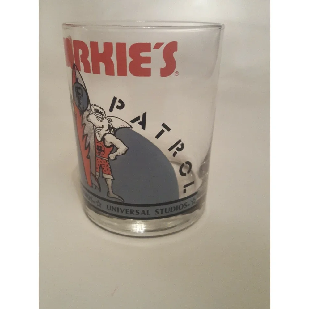 4x Vintage Universal Studios Frankenstein Sharkie's Beach Patrol Glasses Cups