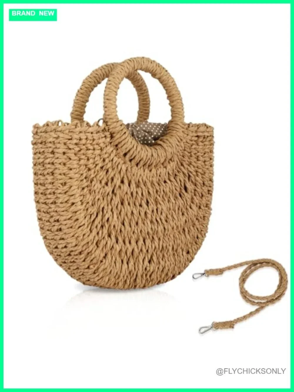 Straw Hobo Shoulder Crossbody Handwoven Bag