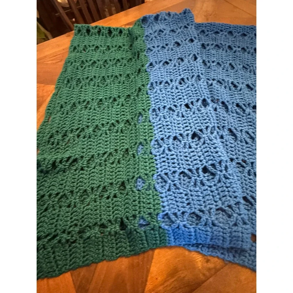 Handmade crochet throw