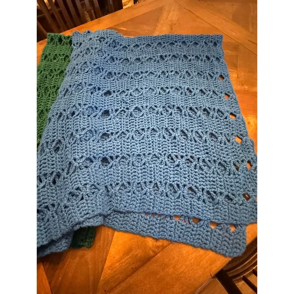 Handmade crochet throw