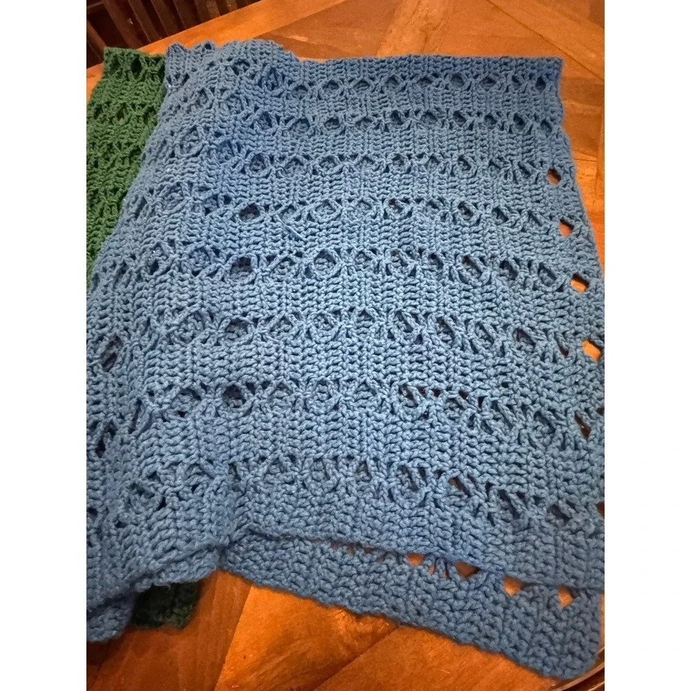 Handmade crochet throw