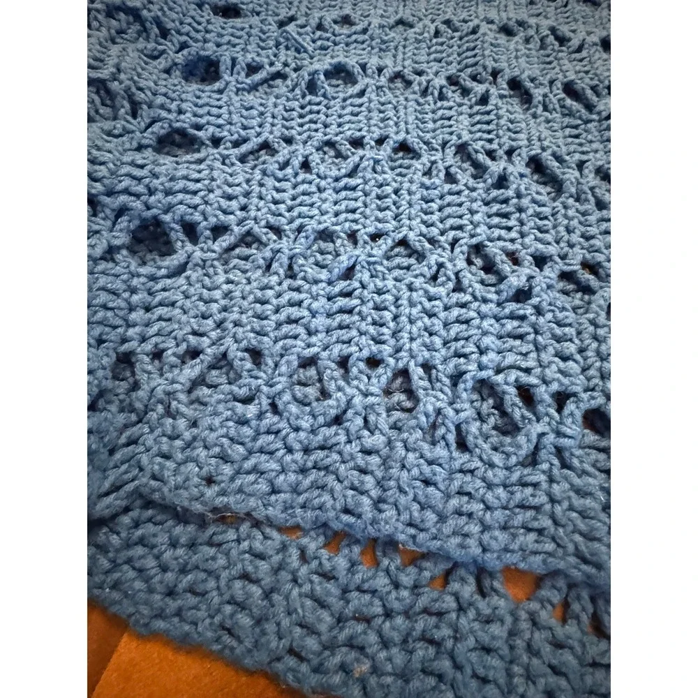 Handmade crochet throw