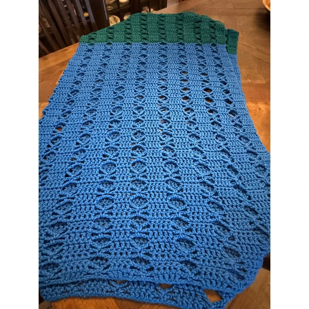 Handmade crochet throw