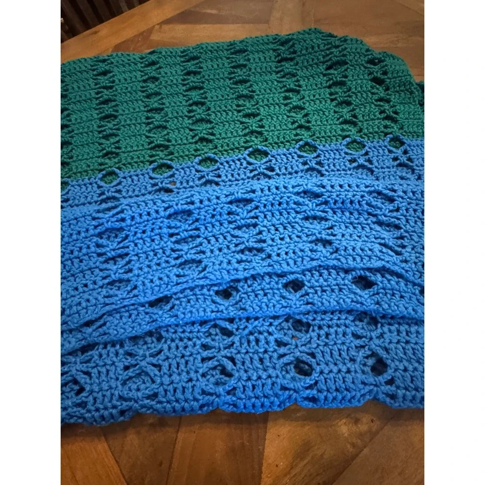 Handmade crochet throw