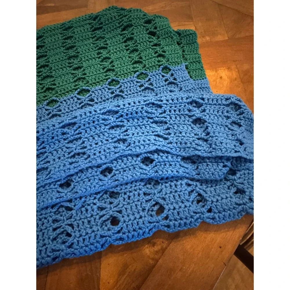 Handmade crochet throw