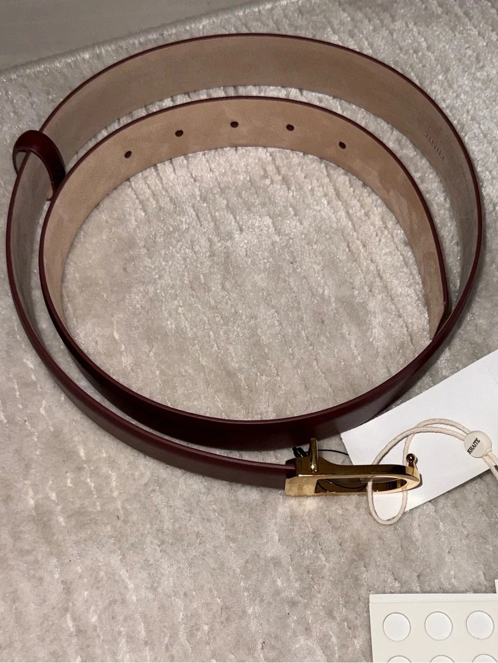 KHAITE saddle leather