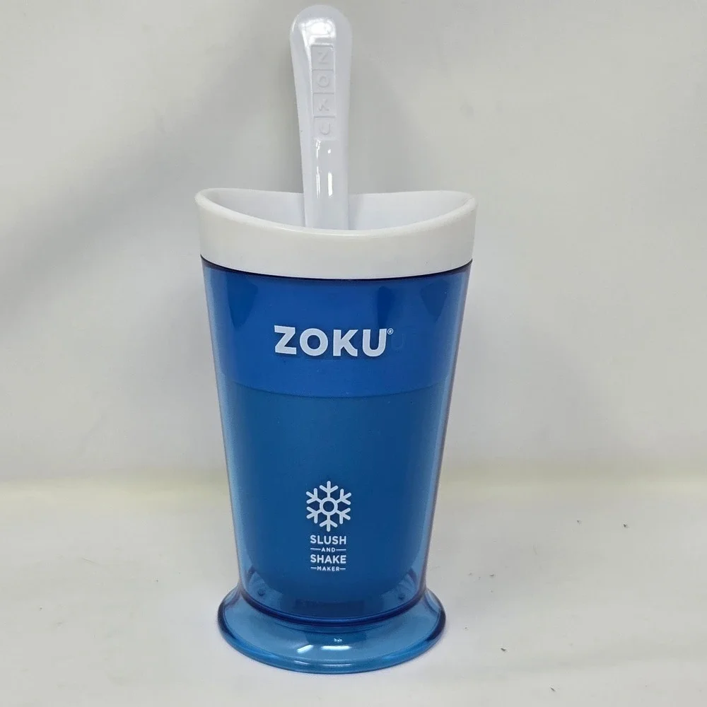 Zoku‎ Slush and Shake Maker Blue Frozen Treat Cup with Stir Spoon ZK113-BL