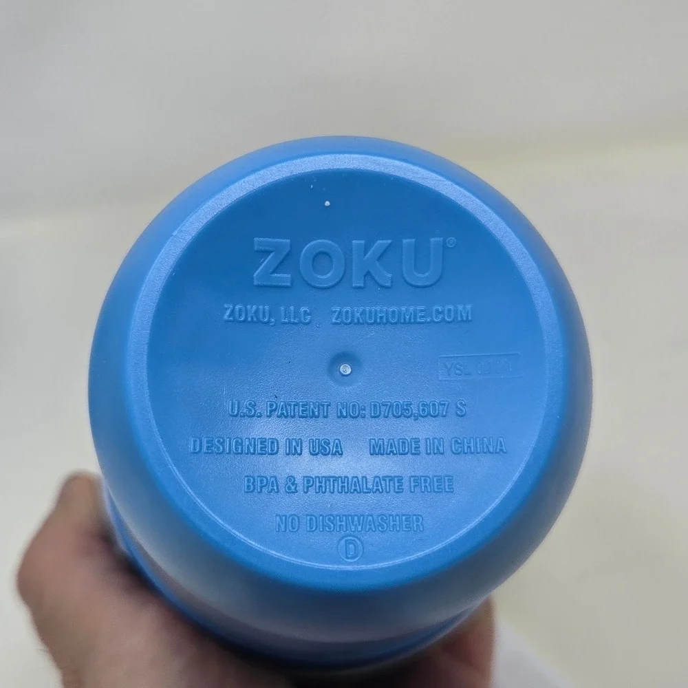Zoku‎ Slush and Shake Maker Blue Frozen Treat Cup with Stir Spoon ZK113-BL