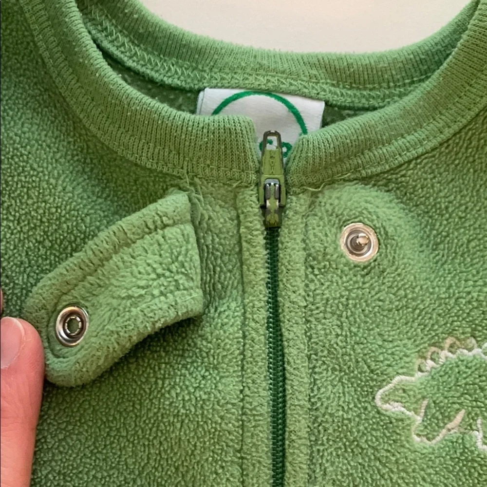 Circo Fleece Green Sleeper/Footed PJs with Little Dinosaur 12 months