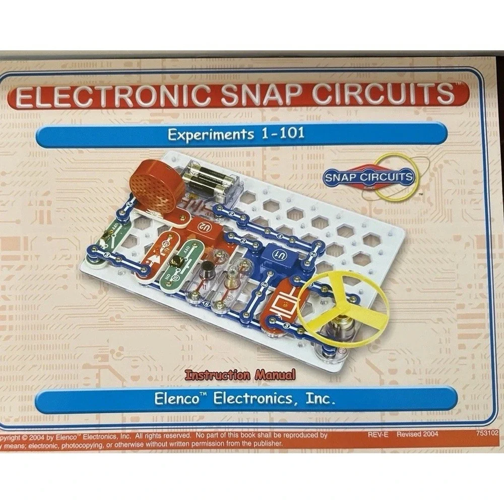 Electronic Snap Circuits SC-300 Build Over 300 Projects Complete w/ Manuals Box