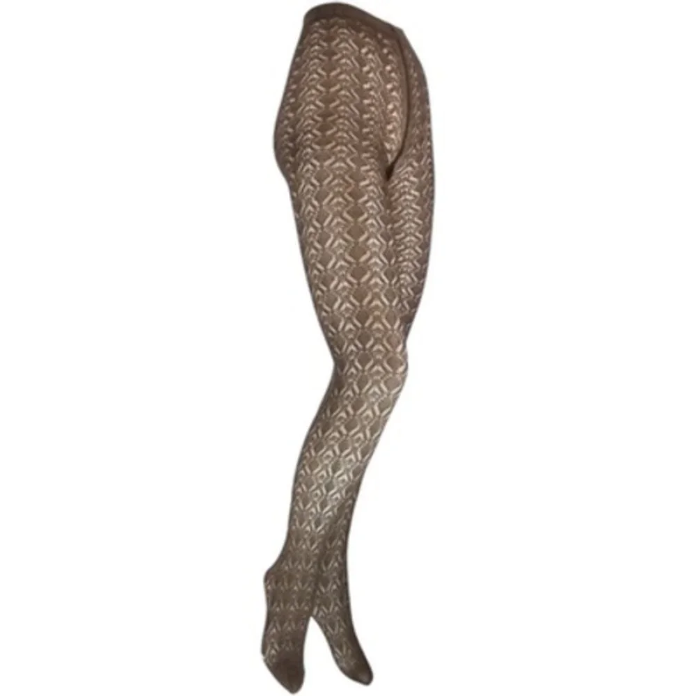 Luxury Cotton Crochet Tight Small Espresso Brown B.ella Codori Italian Hosiery