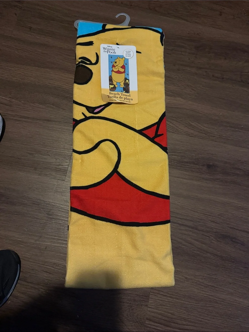 Disney Yellow & Red Winnie the Pooh Kids Towel