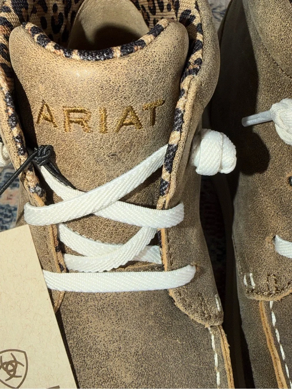 Ariat Taupe Brown Suede Men's Chukka with Leopard Lining