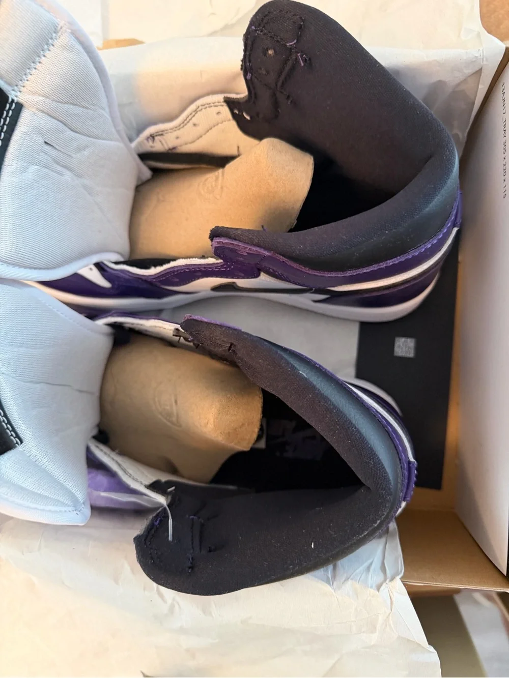 Jordan Air Jordan 1 Retro High OG Court Purple Black White Box Label