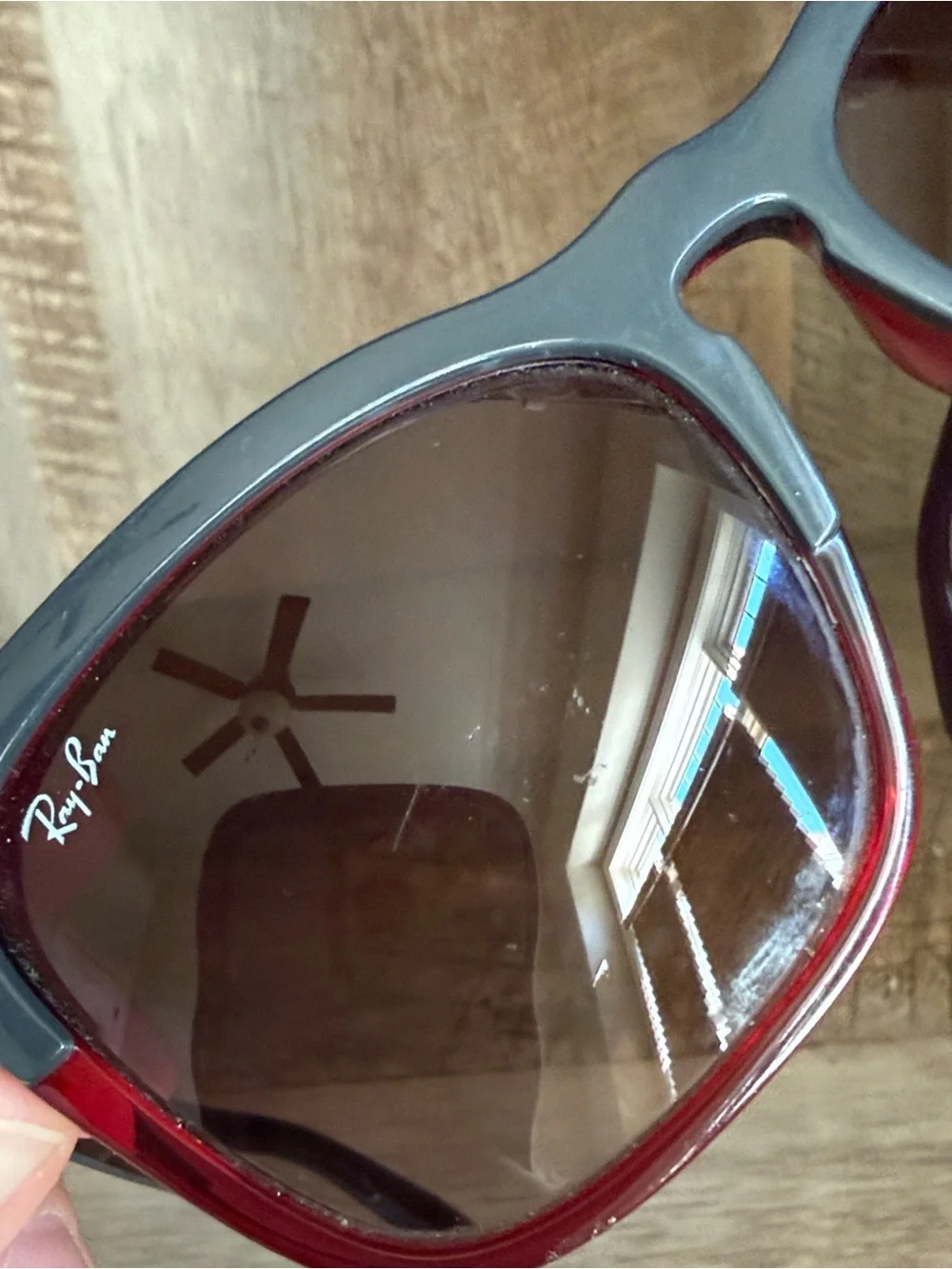 Ray-Ban scratches lenses