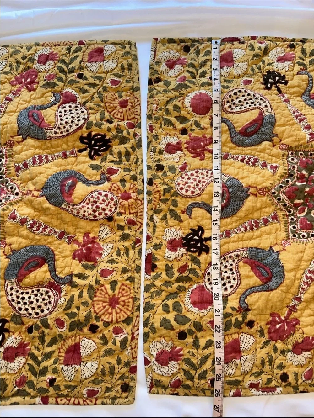 Pottery Barn peacock shams from