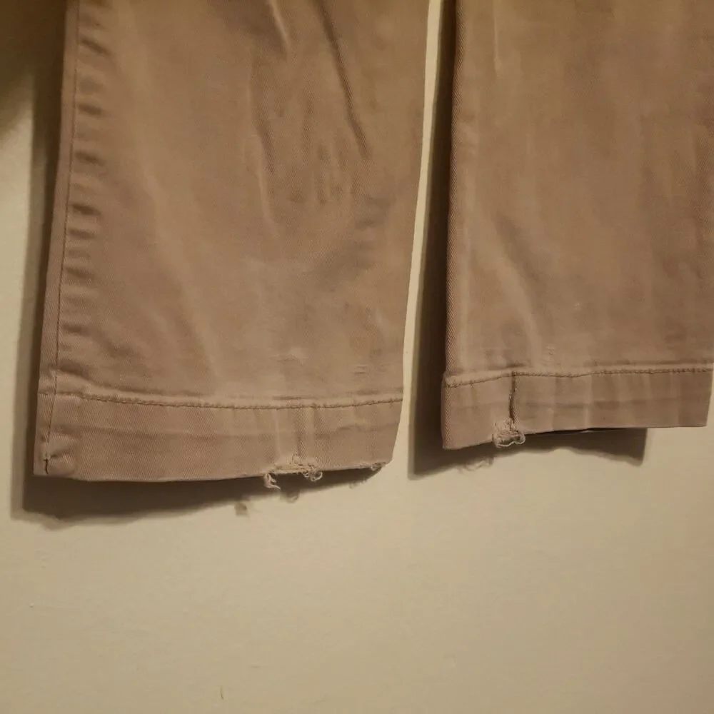 Old Navy Girl Tan Khaki Pants School Uniform Size 10 Slm Adjustable Waistband