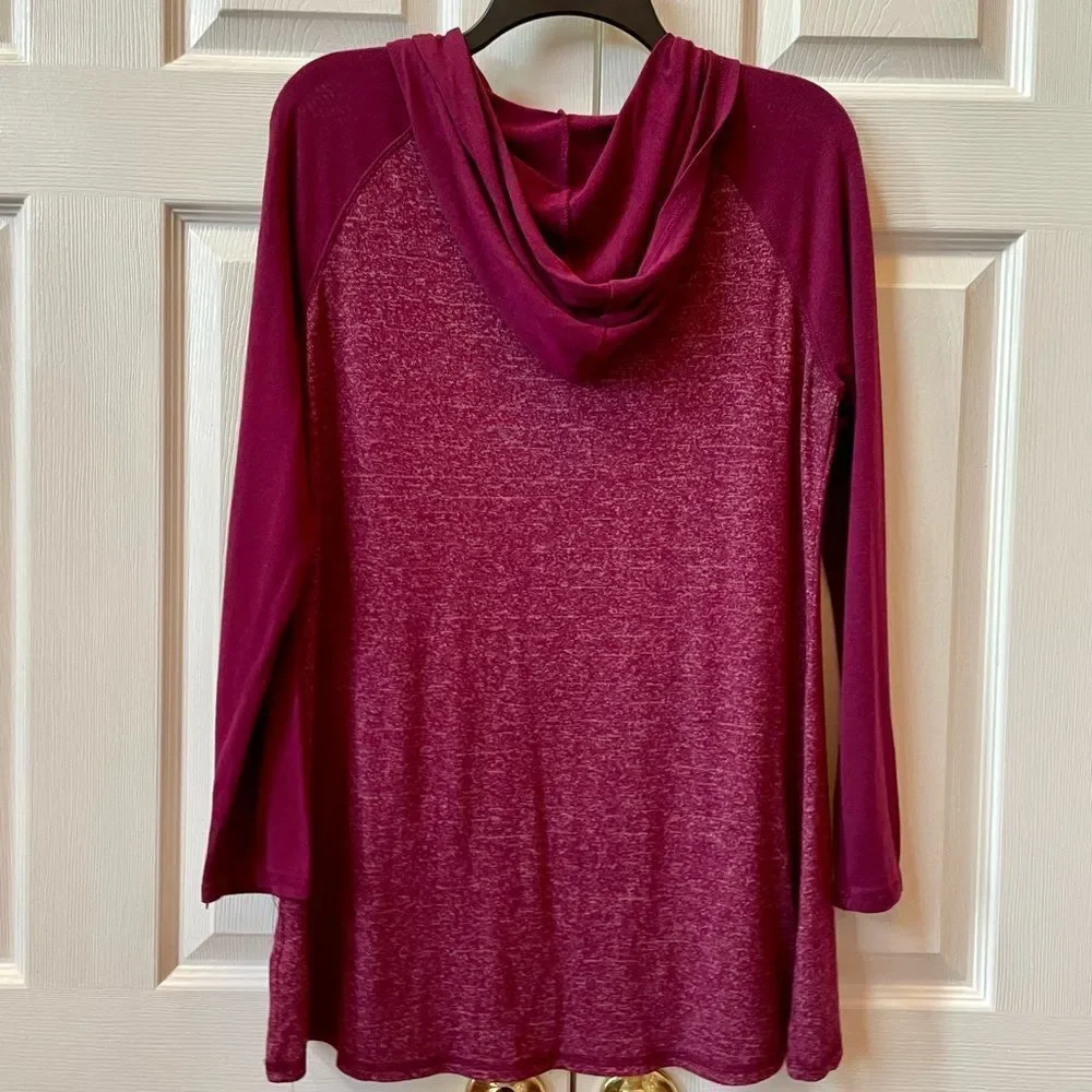 Justice burgundy knit