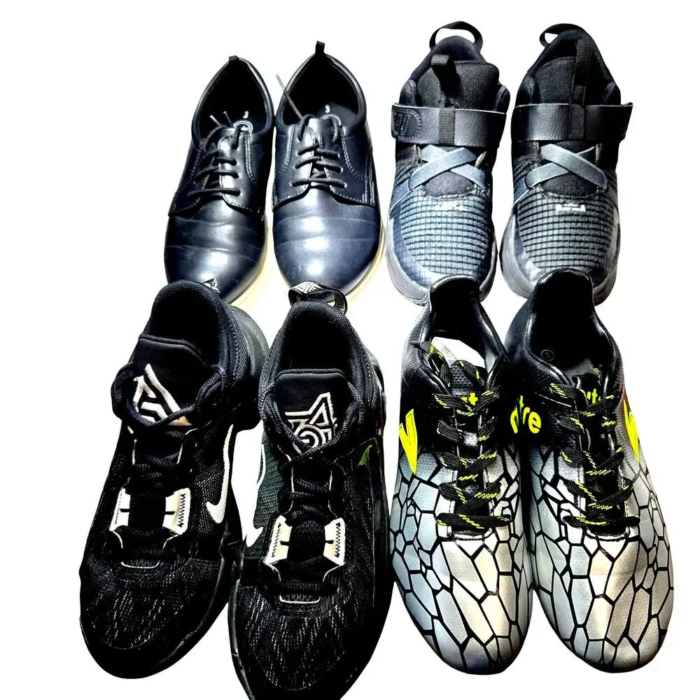 Nike+ More Size 3 3.5 Tennis Sneakers Shoes Cleats Bulk Lot of 4 3 1/5
