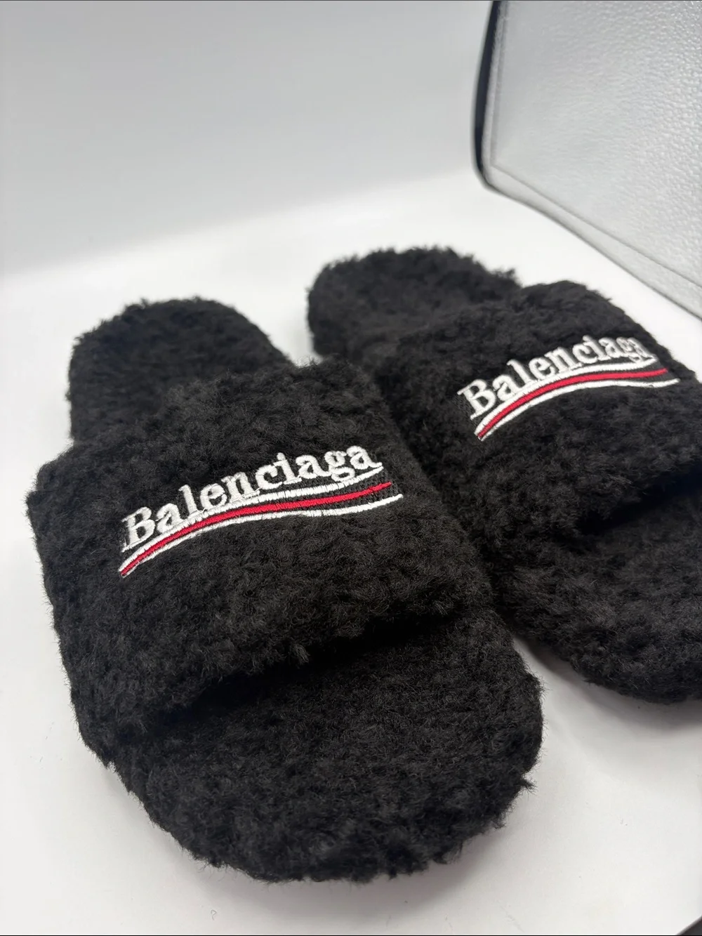 Balenciaga plush faux
