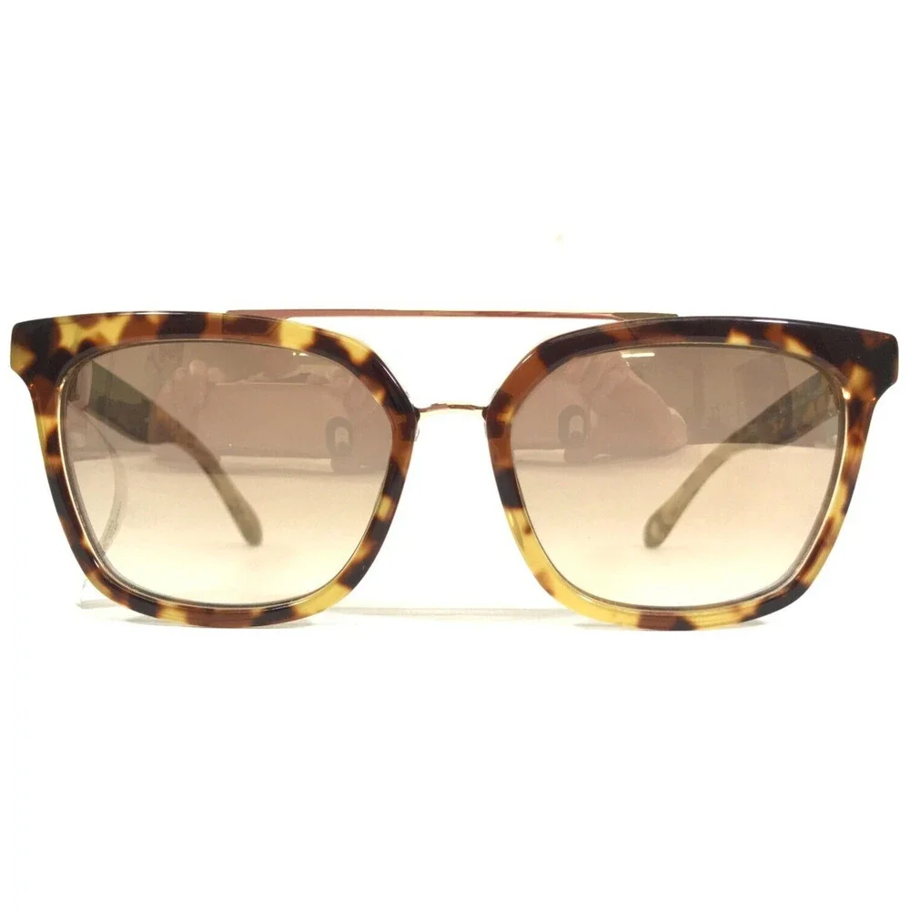 Lilly Pulitzer Sunglasses Positano TO Light Havana Tortoise Gold Wire Mirrored