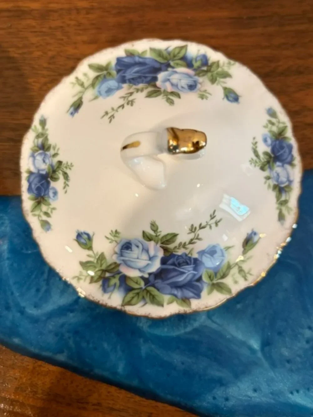 Royal Albert Moonlight Rose Powder Bowl Candy Dish English Fine Bone China