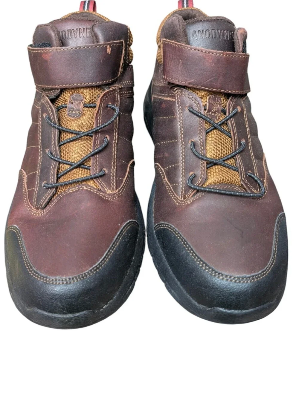 Anodyne No. 56 Leather‎ Hiking Boots Brown Wide 11W Comfort Trail Shoes Diabetic