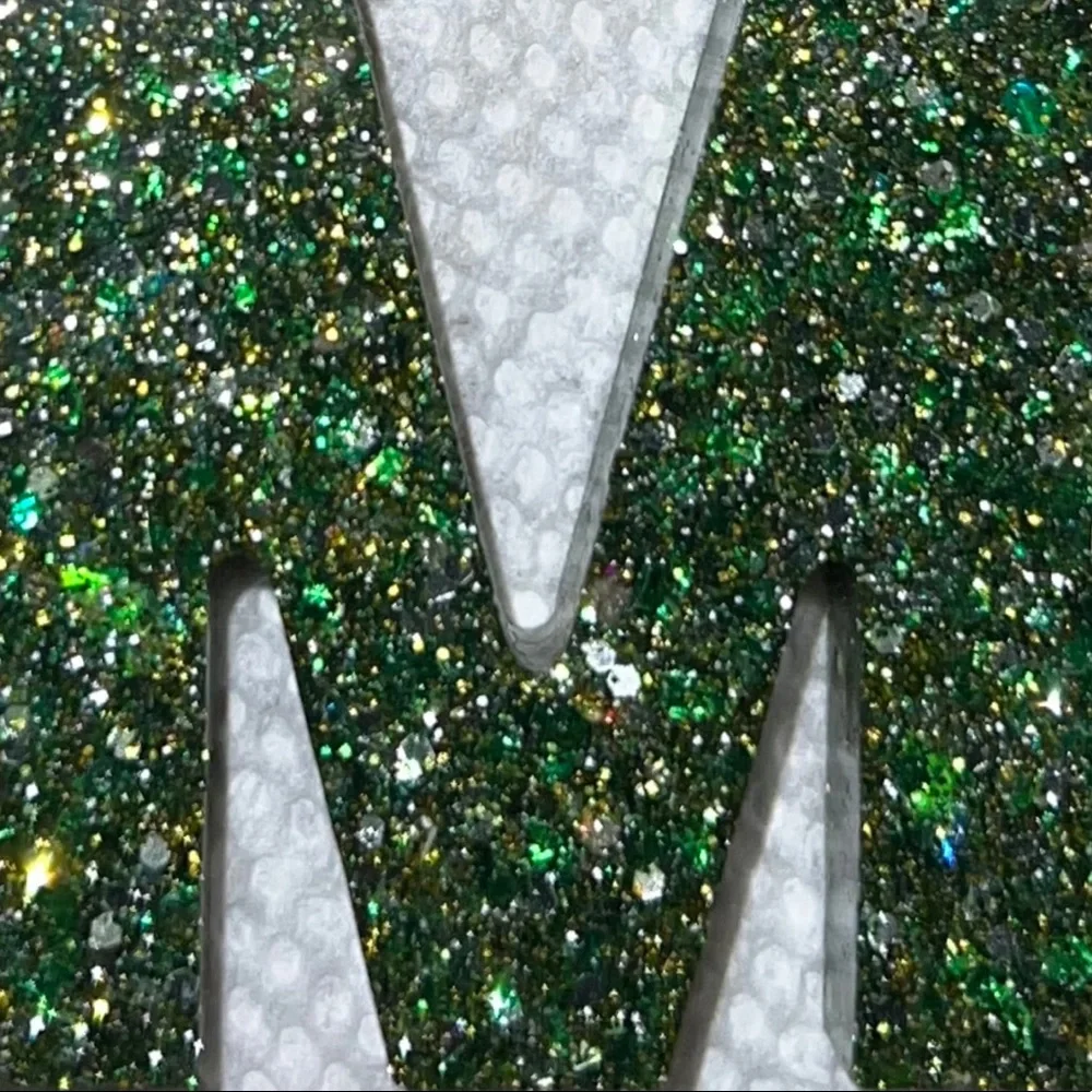 hand made letter glitter