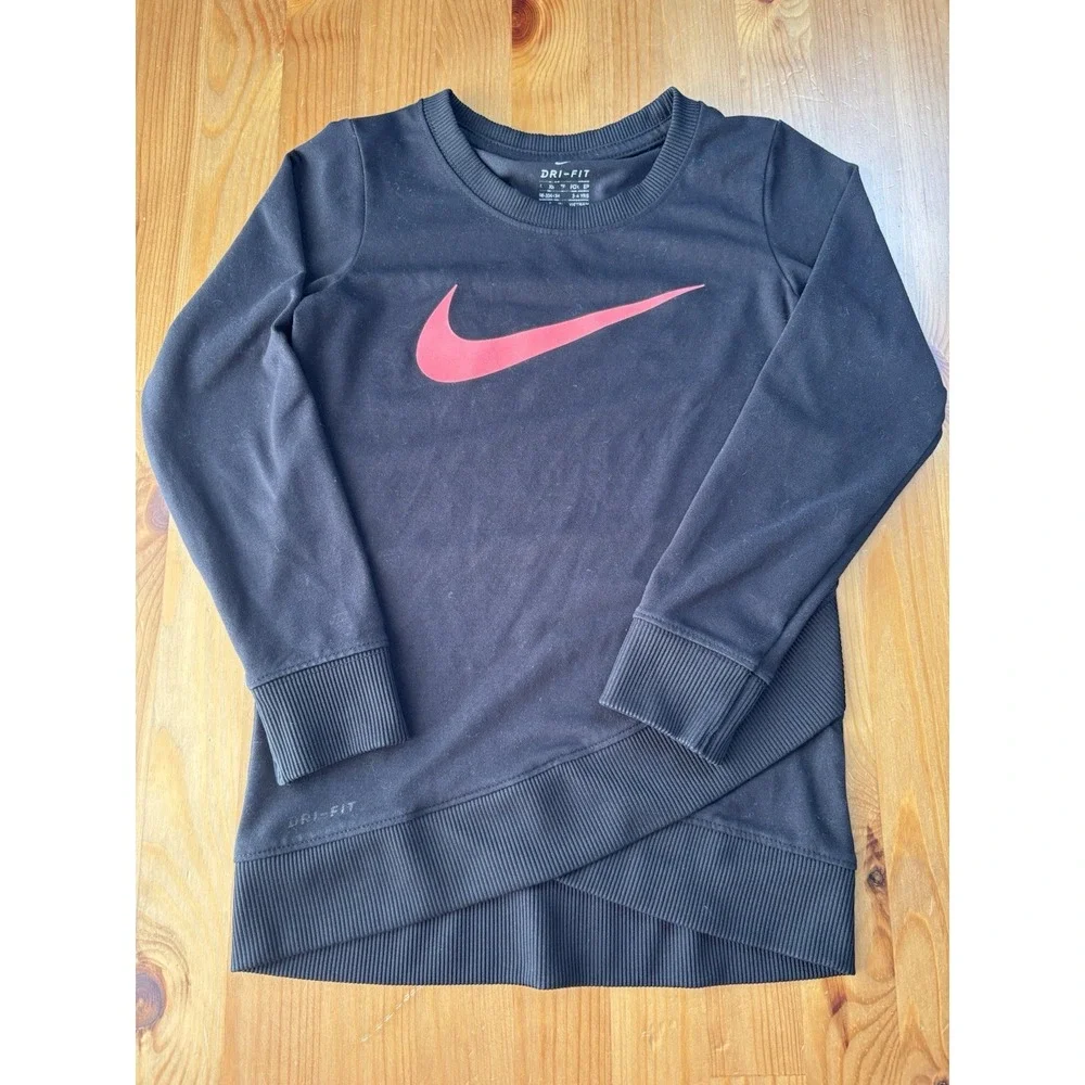 Girls'‎ Nike Crossover Glittered Swoosh Dri-Fit Tunic Long Sleeve Top Size 4