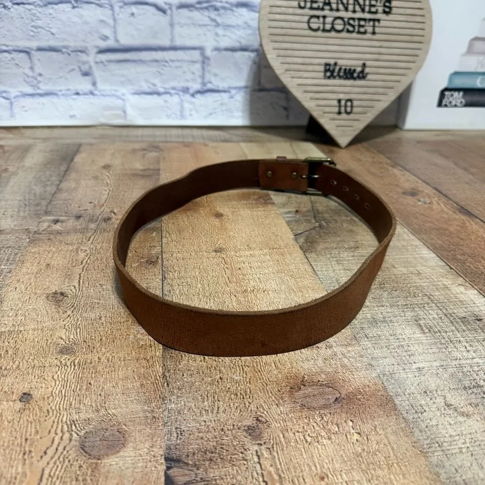 American eagle brown leather belt unisex