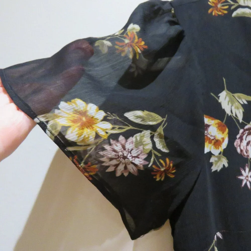 Abercrombie & Fitch Black Floral Maxi Dress