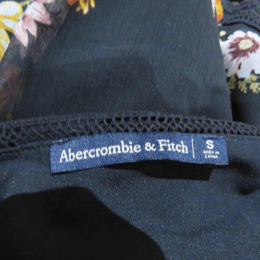 Abercrombie & Fitch Black Floral Maxi Dress
