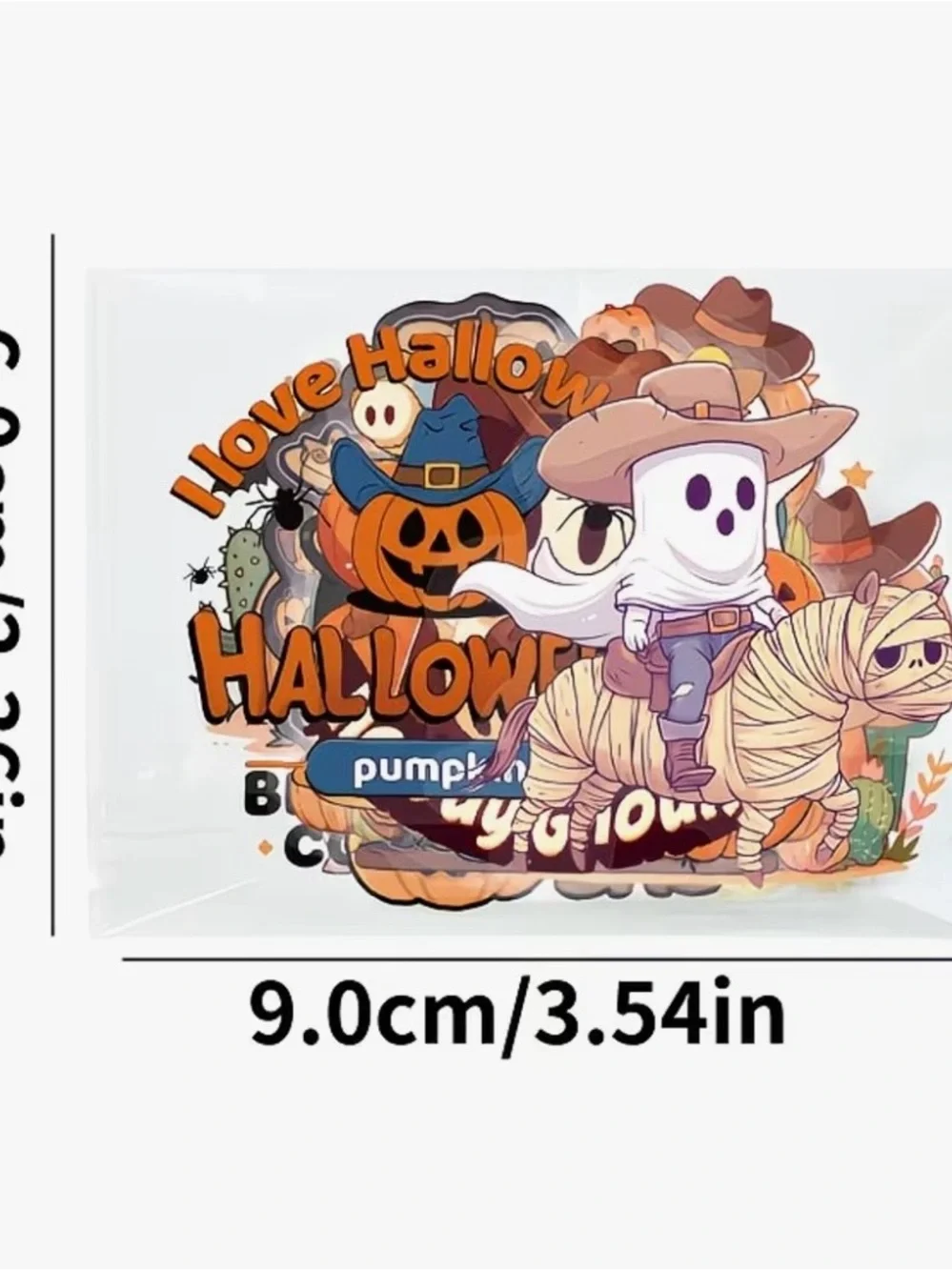 56 Western Halloween Stickers Cowboys & Cowgirls Cactus Pumpkins Ghost Boots