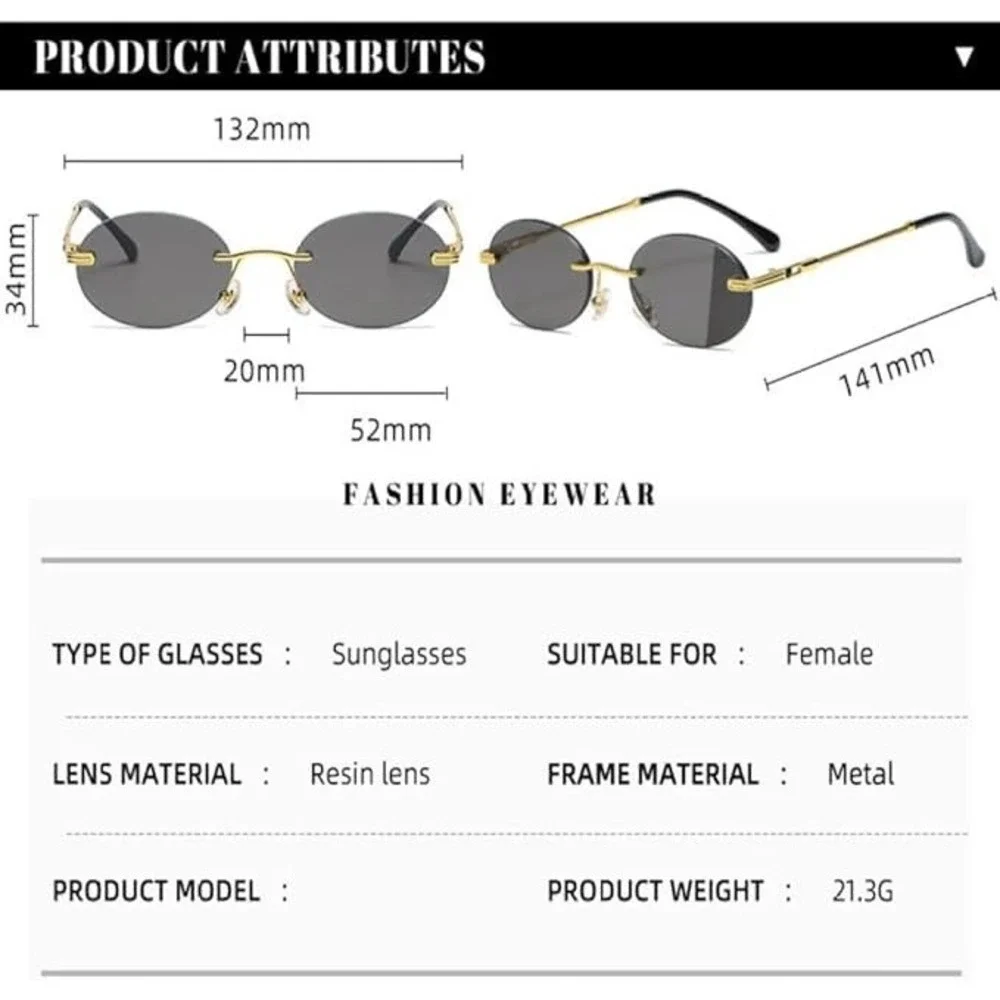 N/A elegant rimless