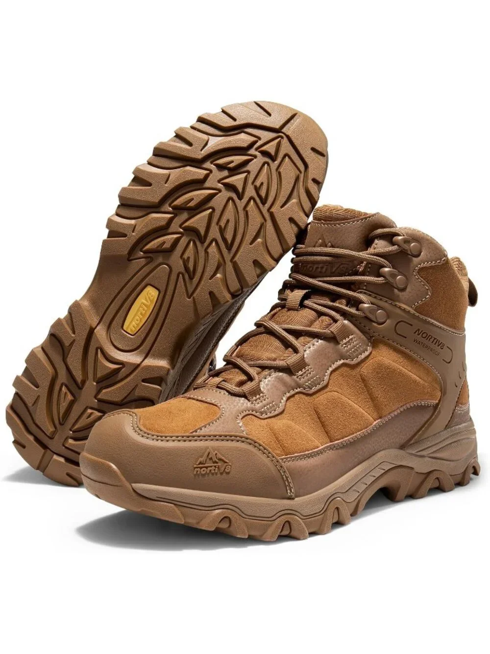 Men's Coyote Waterproof Shoes Casual Mid Top Round Toe Non Slip Hiking Boots