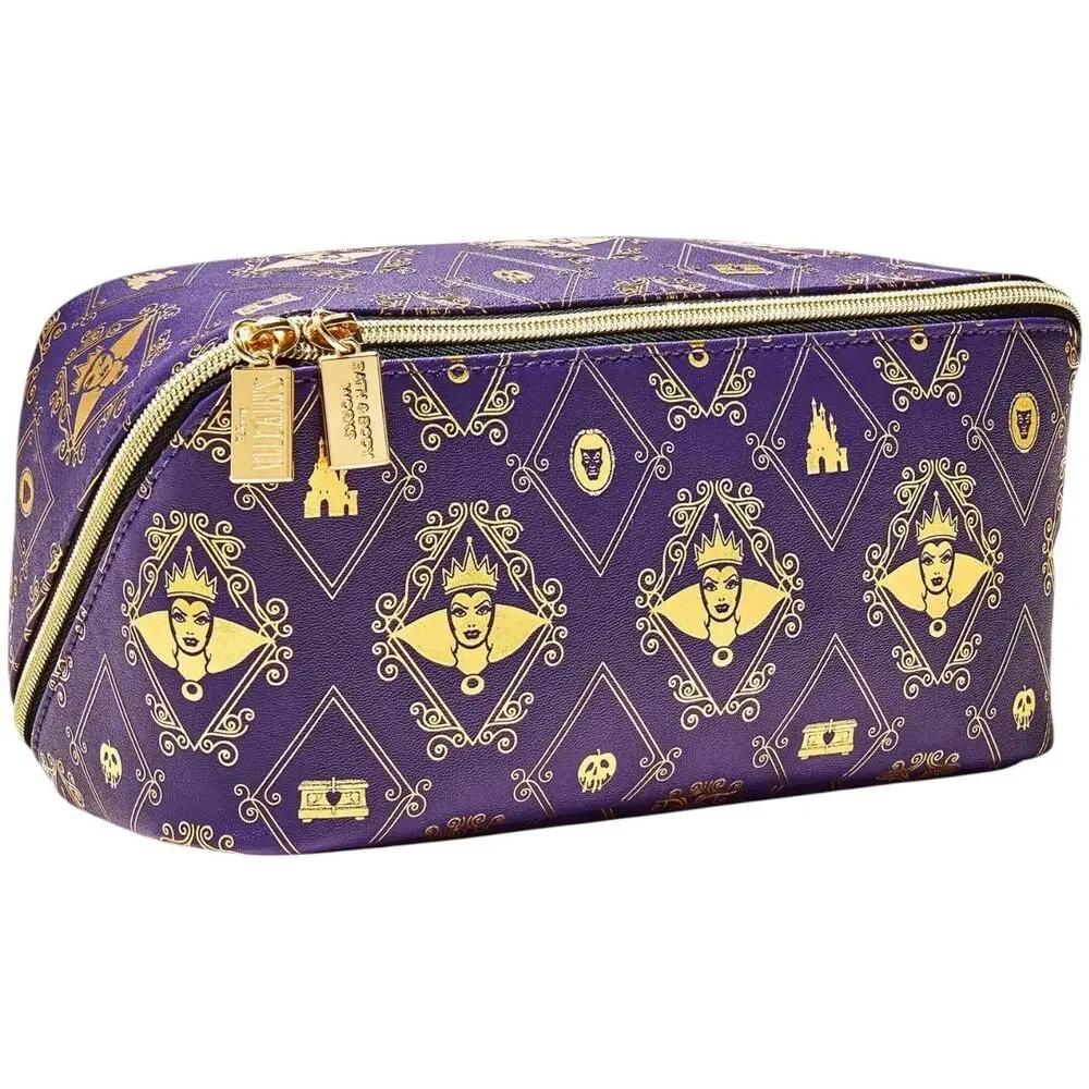 Disney Villains Evil Queen Cosmetic Bag Bath & Body Works Purple Gold Open Tray