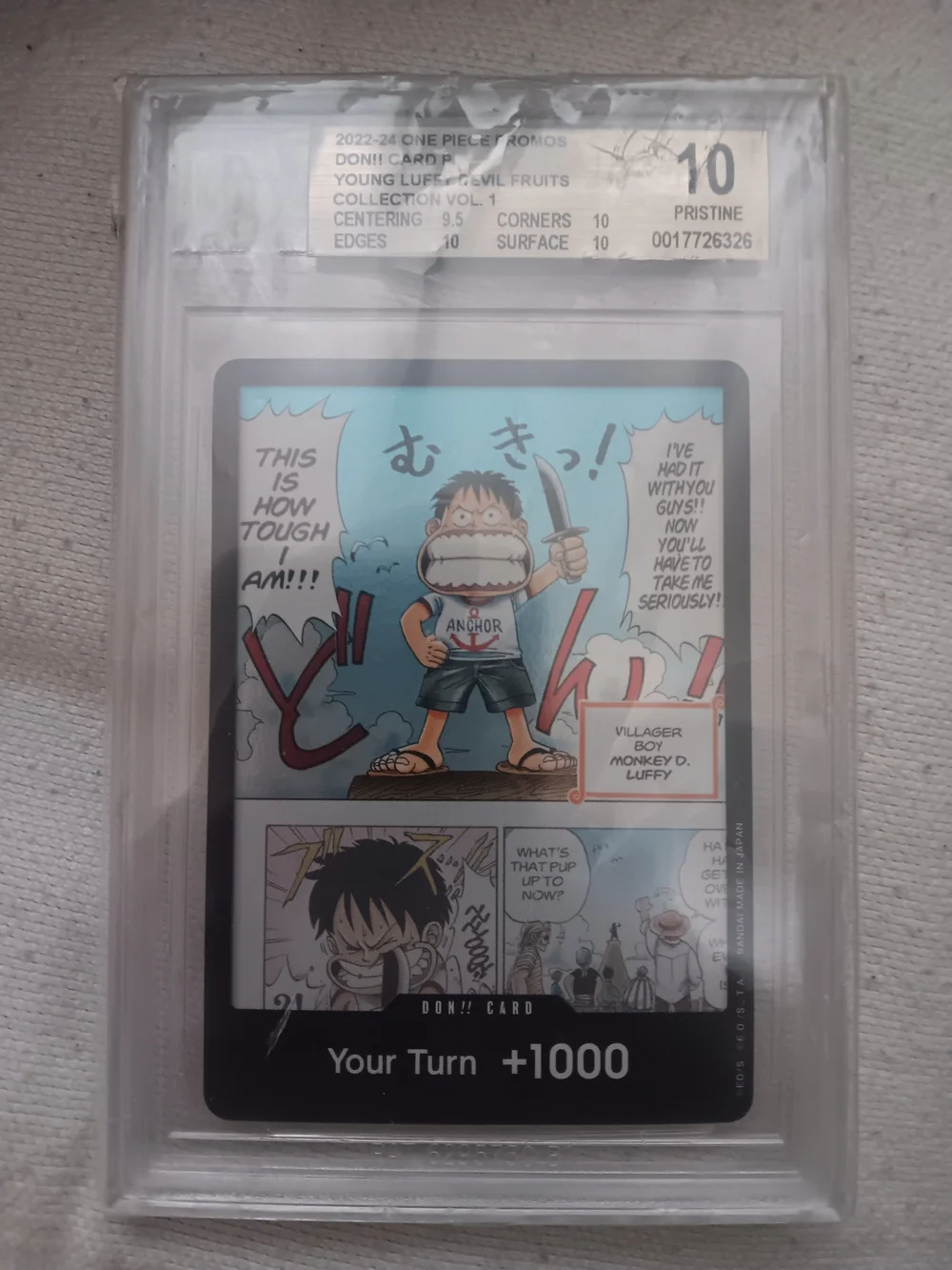 One Piece Don!! Card - Villager Boy Monkey D. Luffy - Color Comic Art