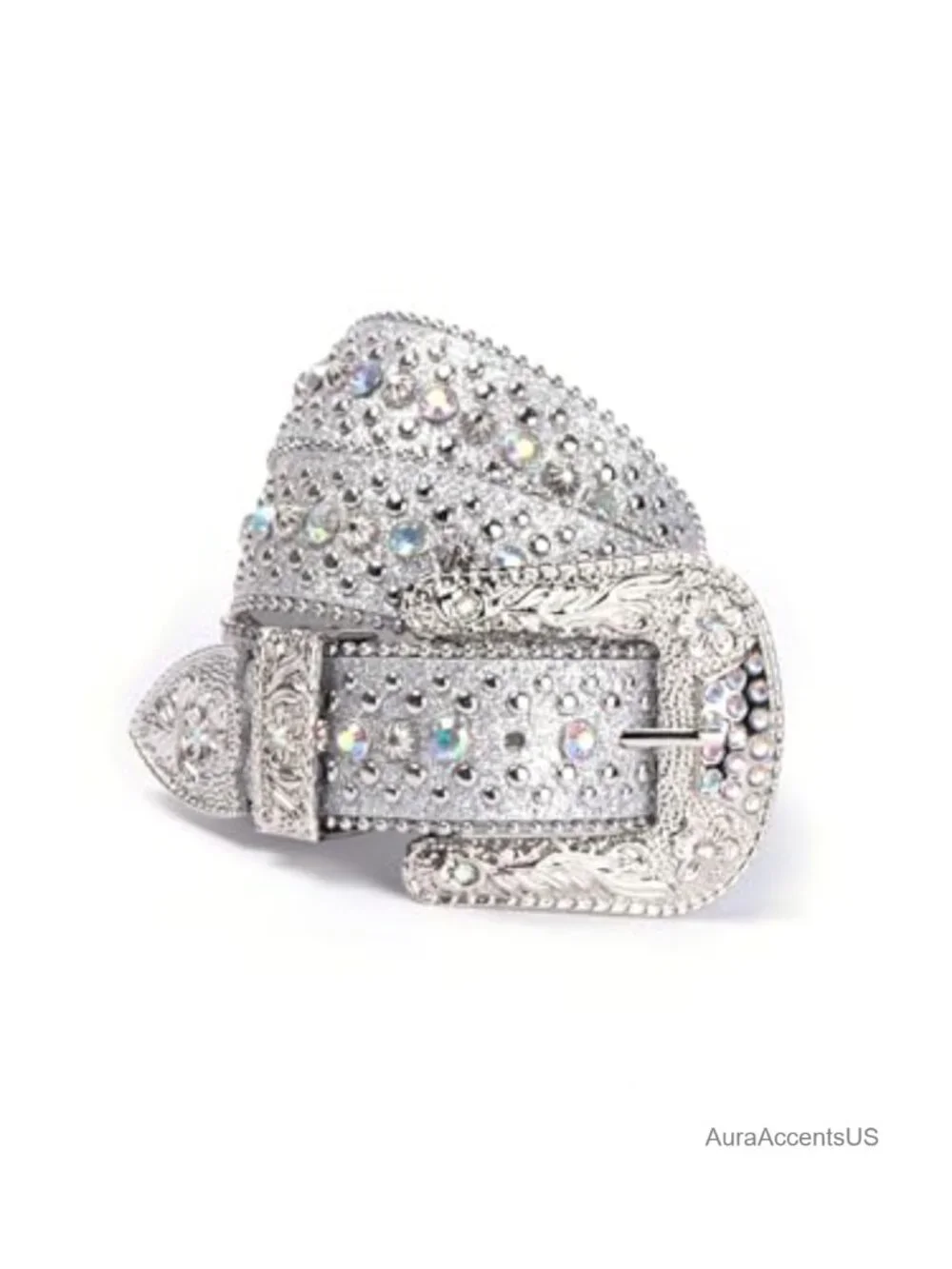 Rhinestone Bling Western Gothic Belt with Crystal Diamond for Halloween
