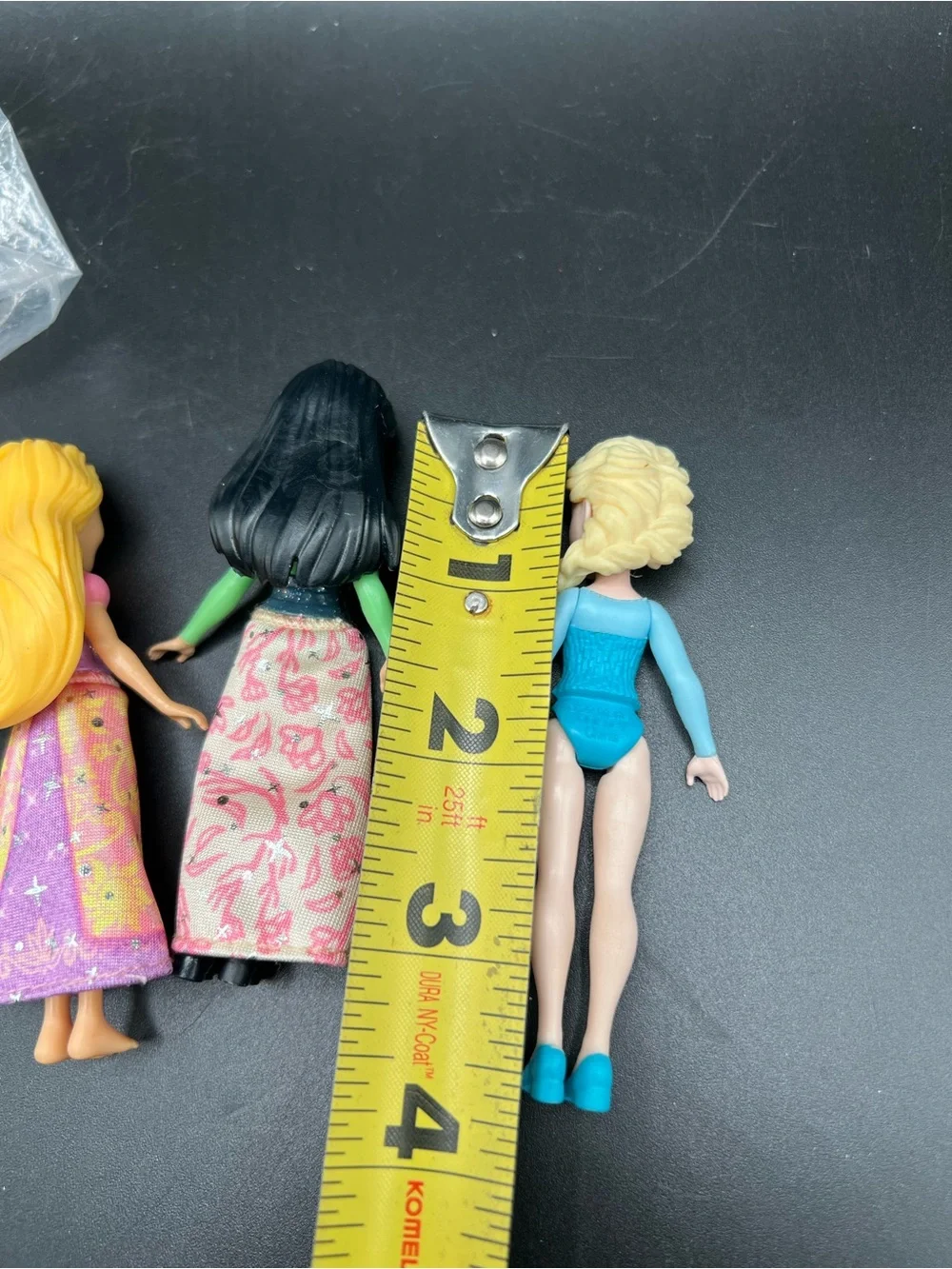 Mattel Small Doll Toys Cake Top Ariel Rapunzel Mulan Elsa 4” Disney