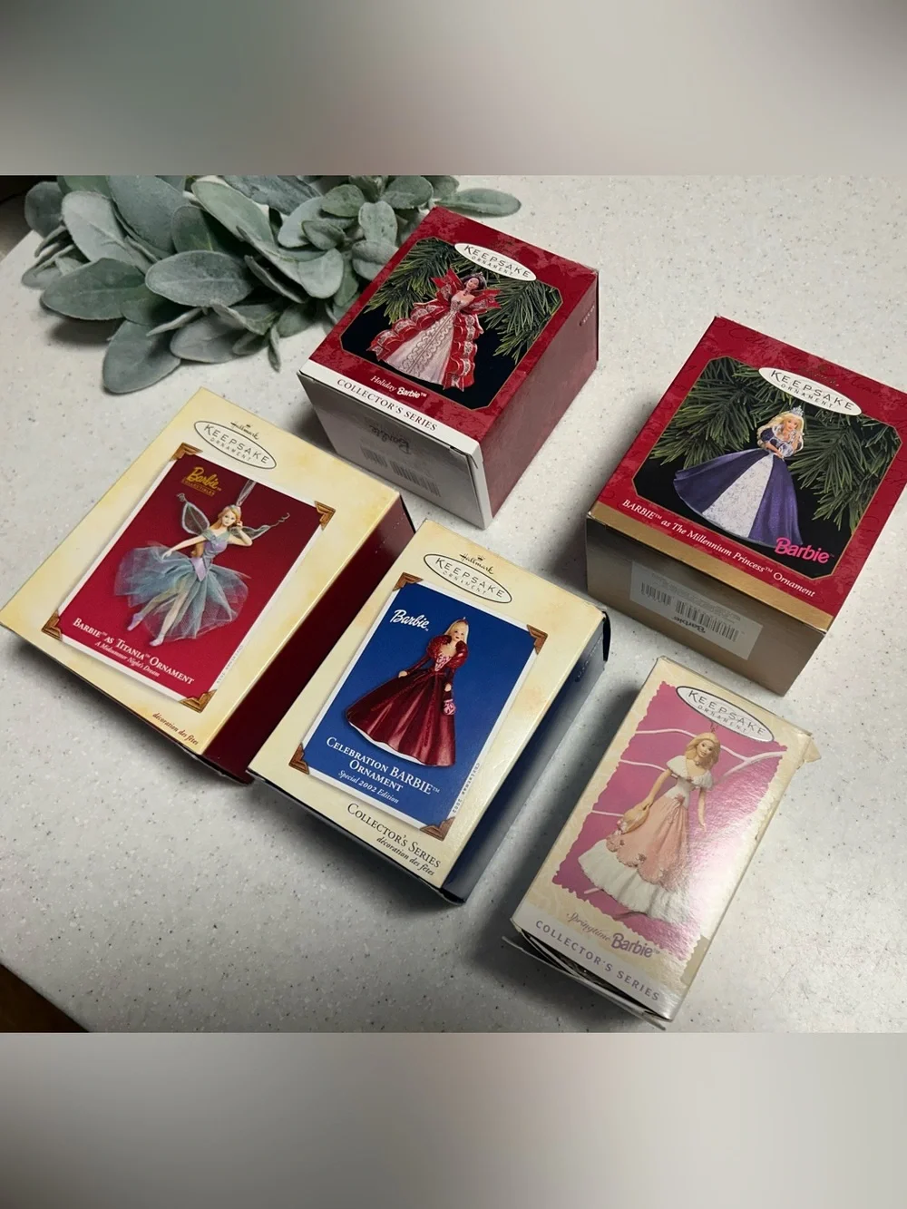 Hallmark Keepsake Barbie Ornament Lot of 5 Vintage Collectible