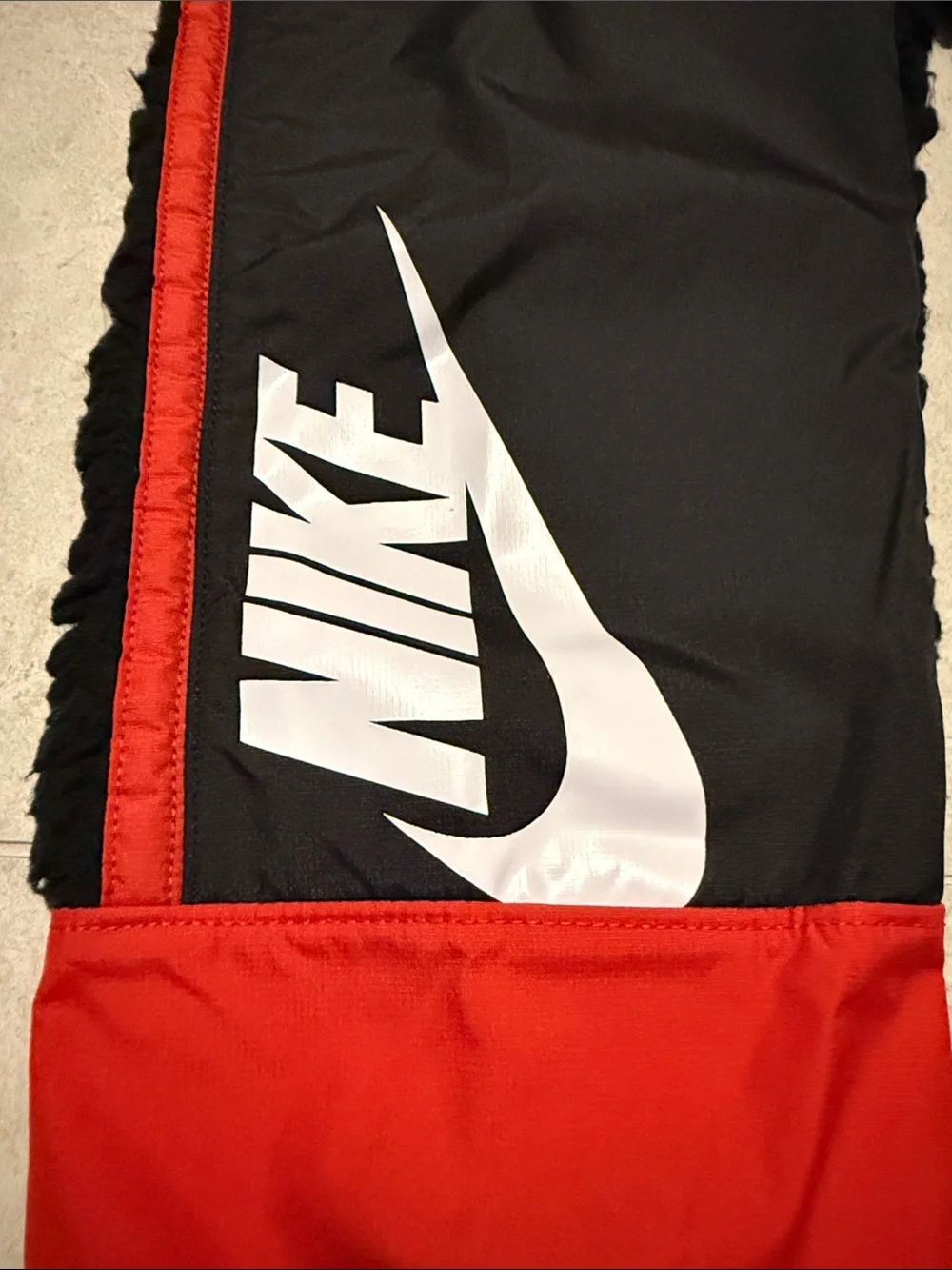 Nike Black with Red Trim Boys Athletic Shorts