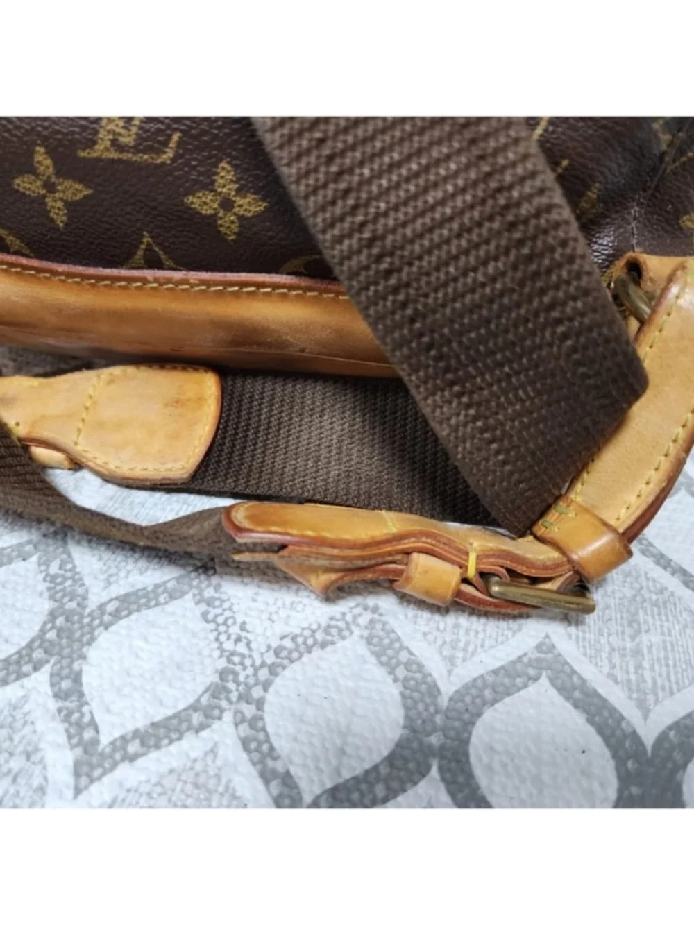 Authentic LOUIS VUITTON Monogram Montsouris GM Backpack Brown