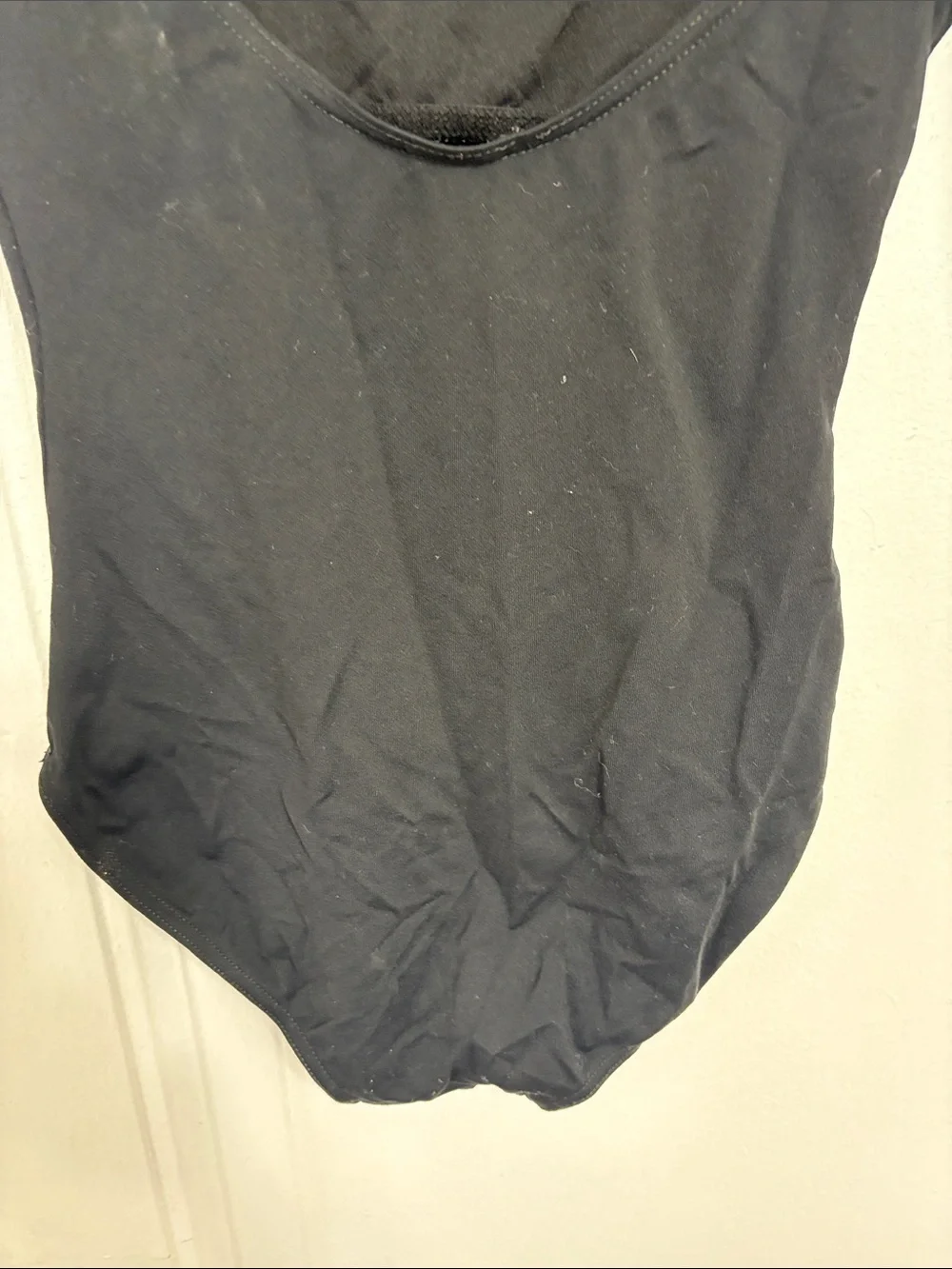 Bloch Black Long Sleeve Leotard with Sheer Mesh Sleeve size M