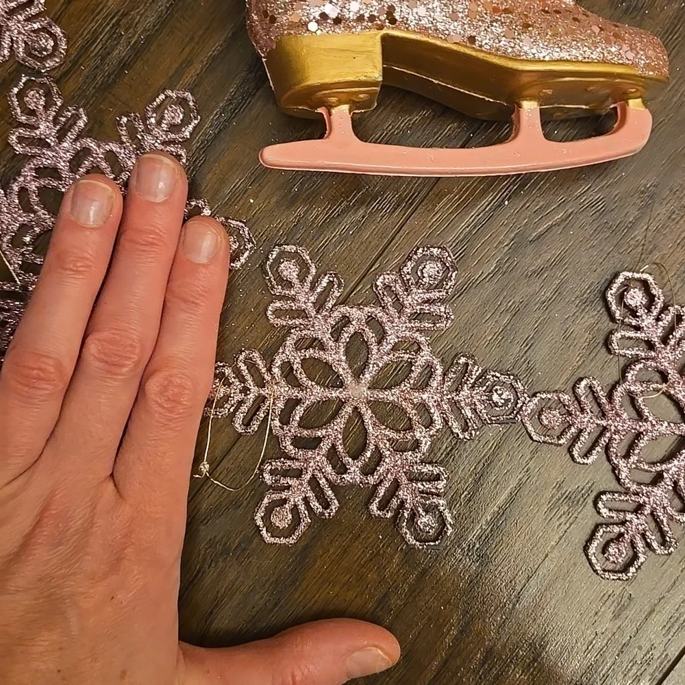 Pink Ice Skates with Unicorn and Poodle Set