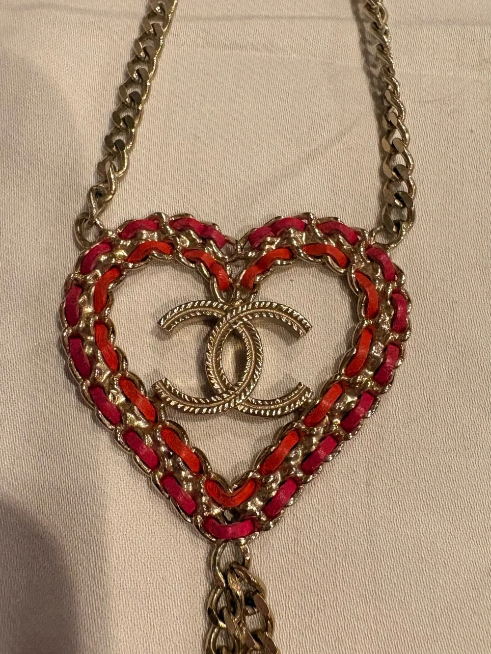 CHANEL COCO Heart B18P Gold Necklace