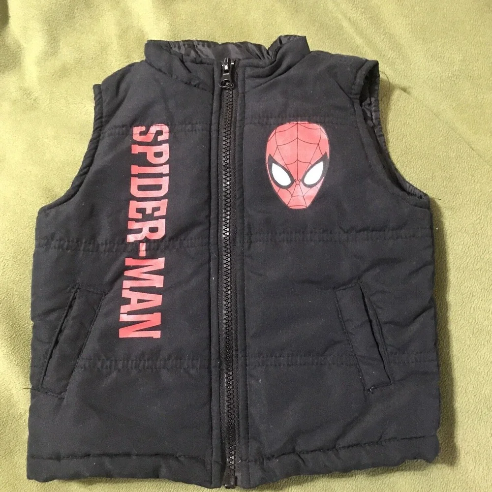 Marvel Spiderman Size 18 Months Youth Comics Superhero Black Vest