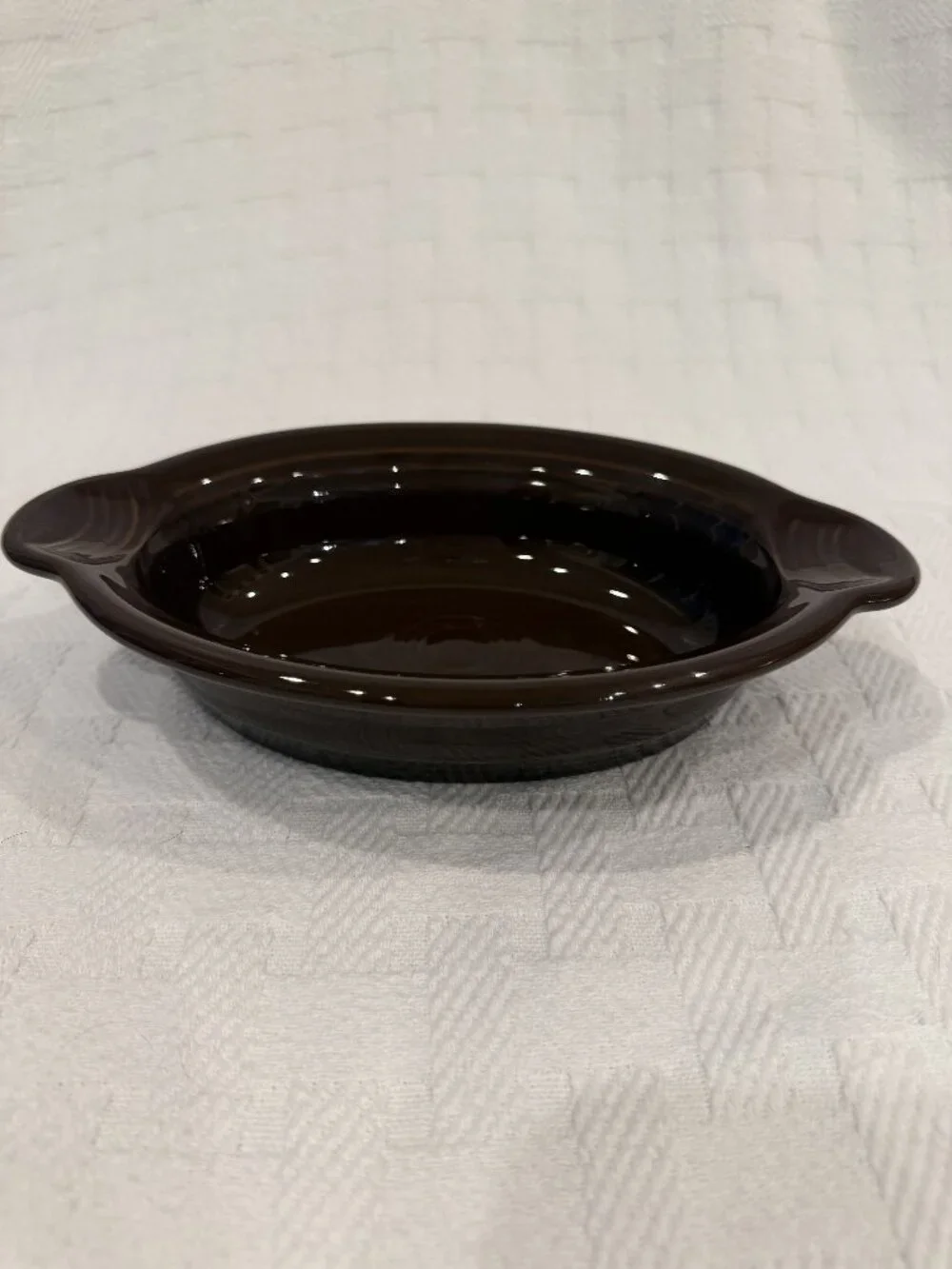 Fiesta Chocolate Brown Individual Oval Baker Au Gratin Dish HLC USA Discontinued