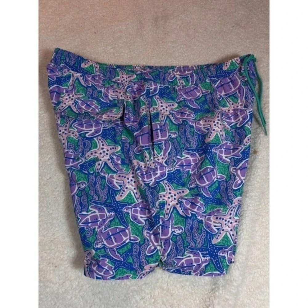 Vineyard Vines Swim Trunks Shorts Mens XL TG Turtle Starfish Print