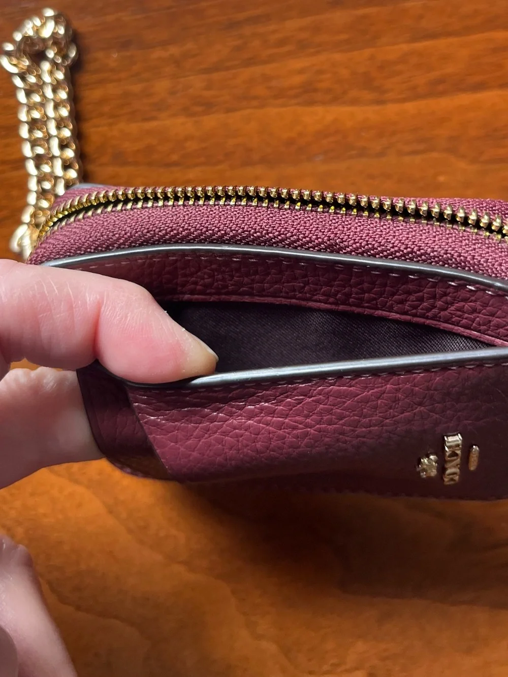 Coach credit leather case